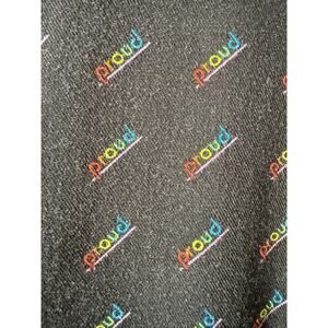 H&M LGBTQ Pride Rainbow “Proud” Print Button Down Shirt Black Size M